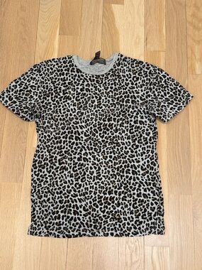 Giambattista Vali x H&M Embellished Leopard Print Short Sleeve Tee